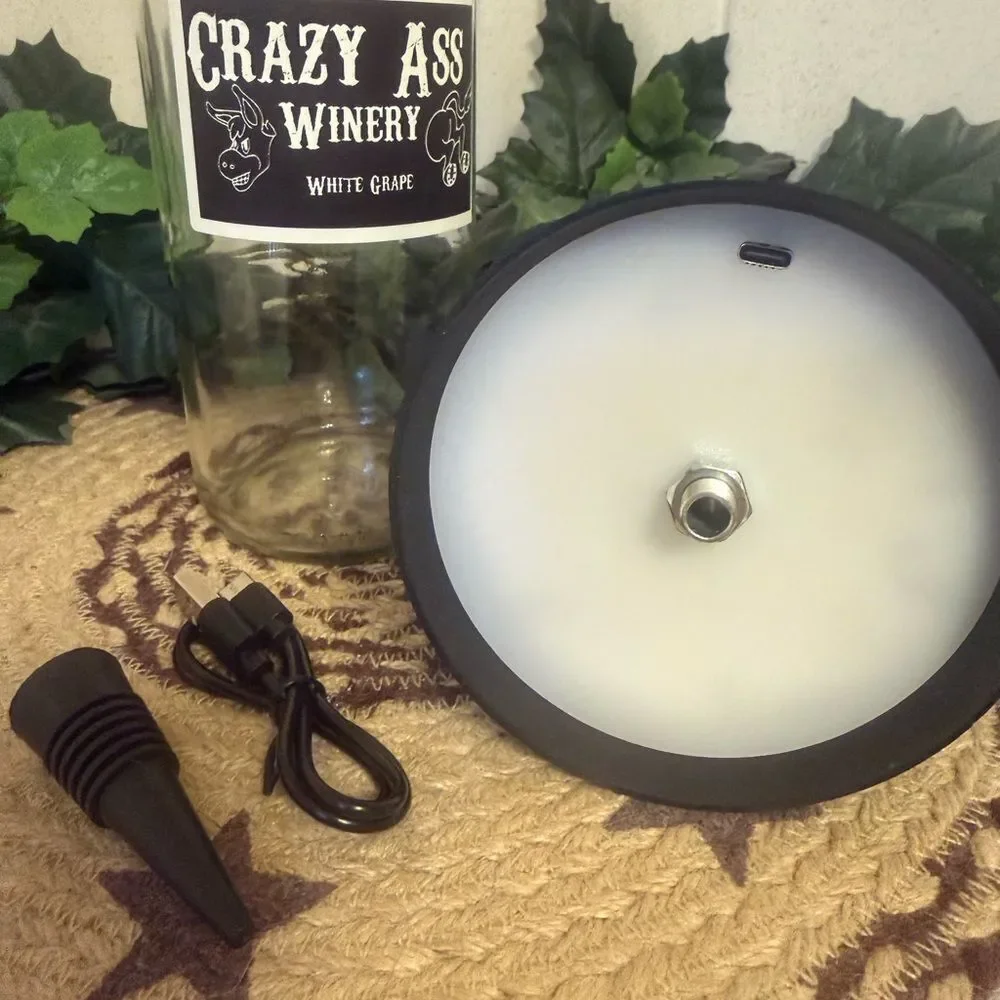 Wine Bottle Lamp Rechargeable Shade USB Touch On Off Ambient Light Bar Den
